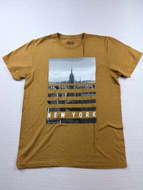 Eighty Eight Brand Boys New York City Graphic T-Shirt Mustard Yellow Size 18/20